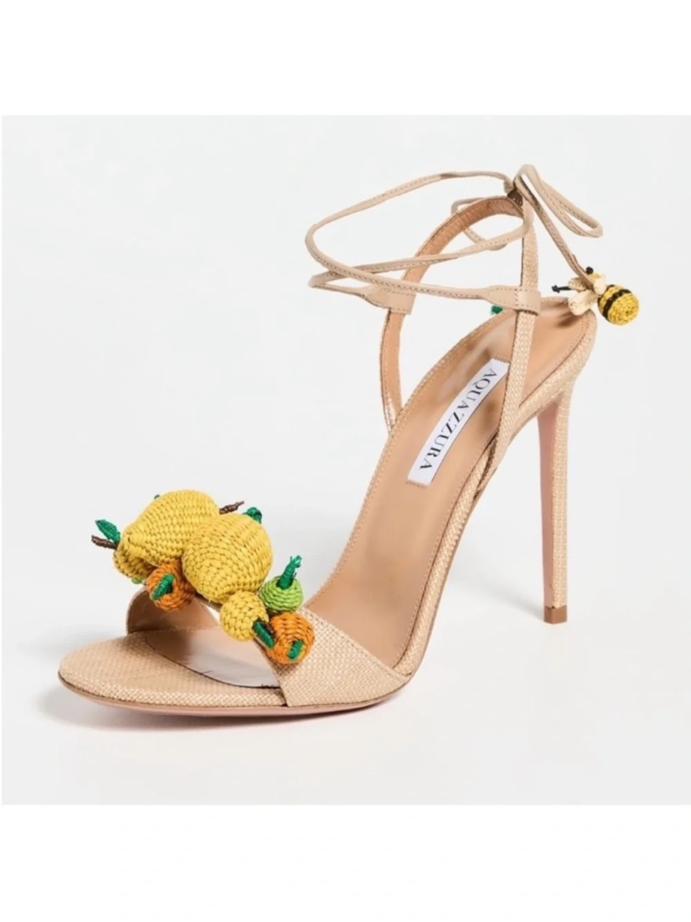 Like New Aquazzura Citrus Punch Sandals 105mm 38 $1,150